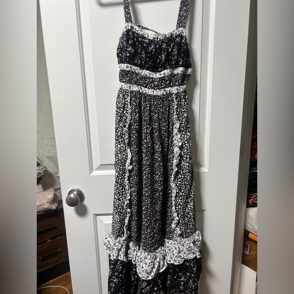Free People Black and White Floral Dress